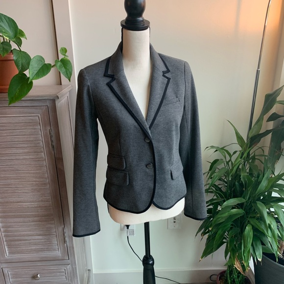 Gray Blazer with Black trim by GAP - Picture 5 of 11